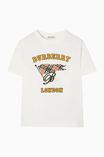 Flag Graphic T-shirt in Cotton