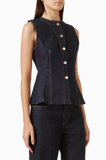The Form Vest in Denim