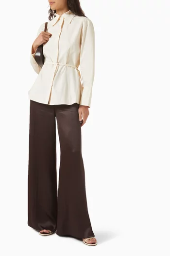 Belted Loose-fit Shirt