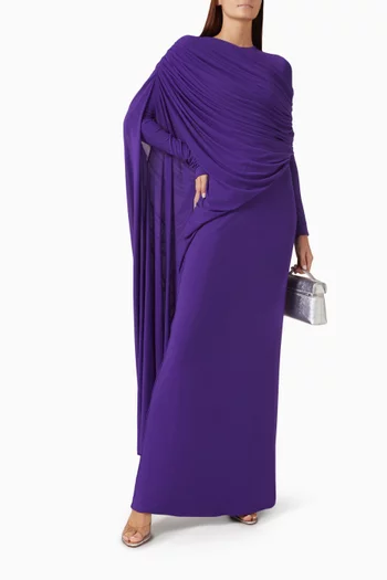 Agatha Draped Gown in Jersey