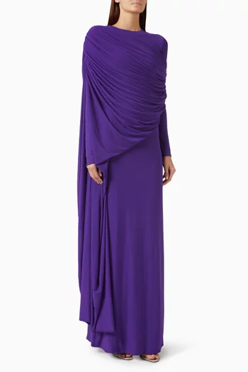Agatha Draped Gown in Jersey