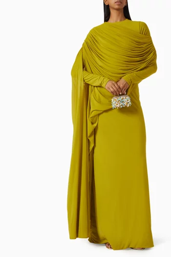 Agatha Draped Gown in Jersey