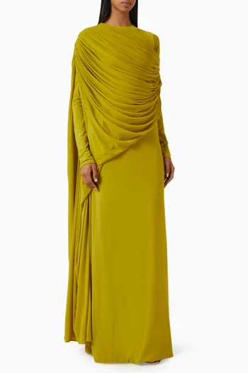 Agatha Draped Gown in Jersey