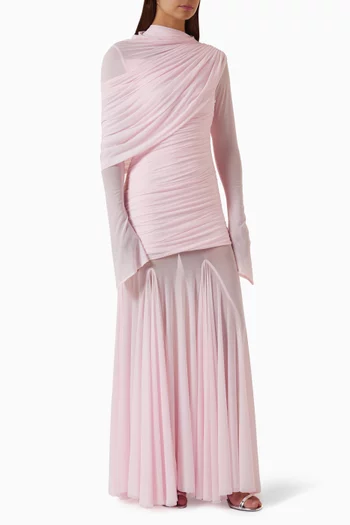 Oakland Draped Gown in Jersey