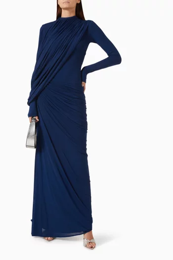 Settle Draped Gown in Jersey