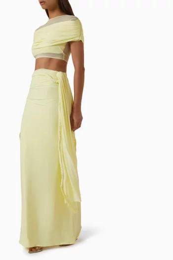 Alyssa Top & Skirt Set in Malai Lycra