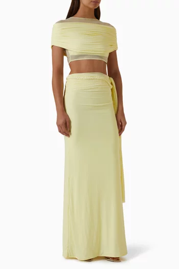 Alyssa Top & Skirt Set in Malai Lycra
