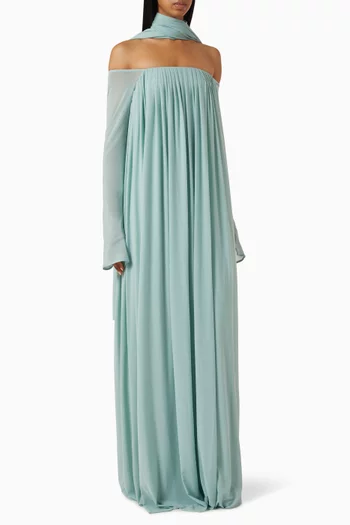 Becki Scarf Gown in Jersey