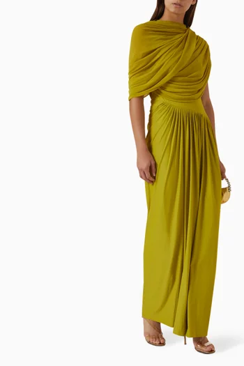 Jasmine Draped Gown in Jersey
