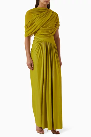 Jasmine Draped Gown in Jersey