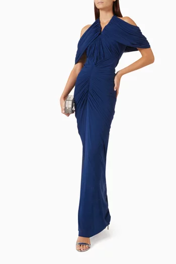 Kimberley Draped Gown in Jersey