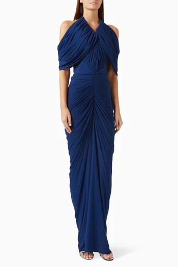 Kimberley Draped Gown in Jersey