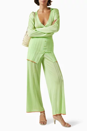 Lulo Guayabera Pants in Knit