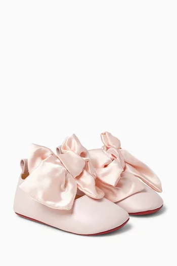 Lou Babe Nodo Flats in Nappa & Crepe Satin