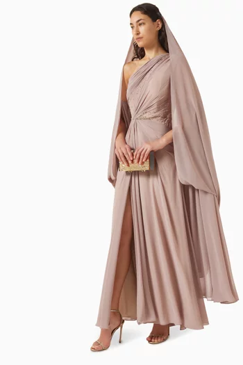 Myth Embellished One-shoulder Dress
