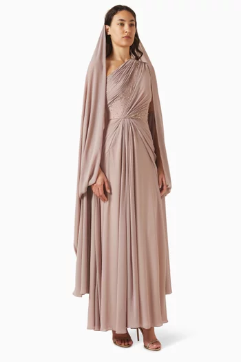 Myth Embellished One-shoulder Dress