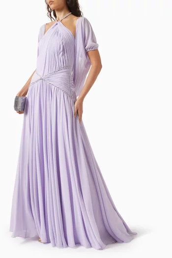 Hera Embellished Pleated Dress