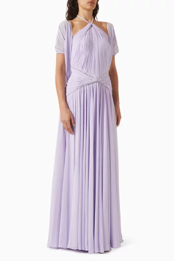 Hera Embellished Pleated Dress