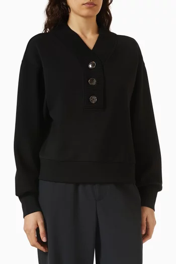 Lucine Button-up Sweatshirt in DoubleSoft®