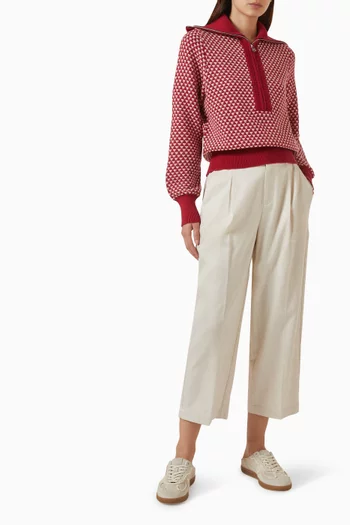 Lloyd Stitch Knit Sweater in Cotton