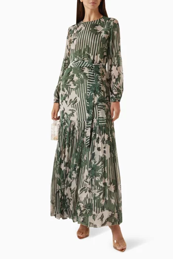 Floral-print Dress in Chiffon