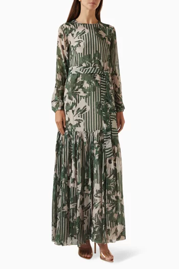 Floral-print Dress in Chiffon