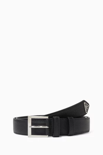 Logo Belt in Leather
