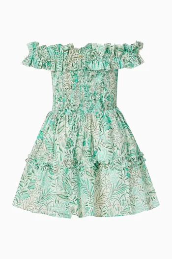 Amber Mini Dress in Metallic Cotton