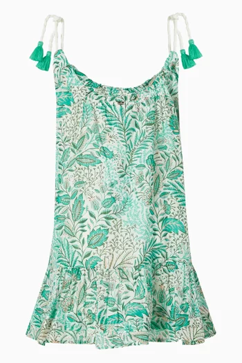 Billie Mini Dress in Metallic Cotton
