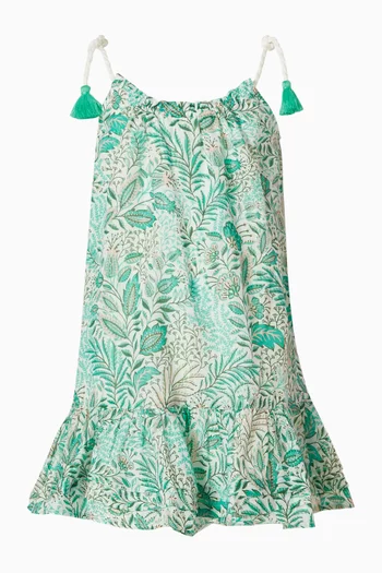 Billie Mini Dress in Metallic Cotton