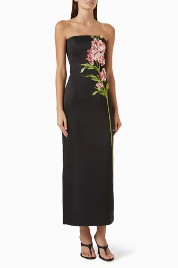 Rayna Embroidered Strapless Dress