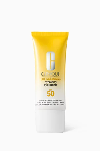 مستحضر يو في سولوشنز لترطيب البشرة وحمايتها من الشمس مع عامل الحماية SPF 50‏، 40 ملل