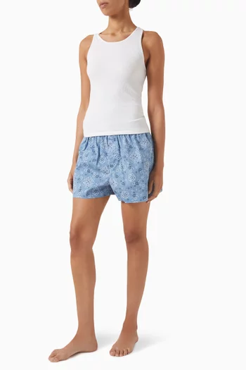 Cotton Poplin Sleep Tank & Boxers Set
