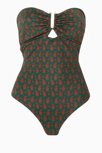 Paisleys Lastly Strapless One-piece Swimsuit