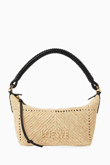 x Paula’s Ibiza Cala Crossbody Bag in Raffia & Leather