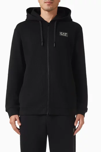 Logo Patch Hoodie in Jersey