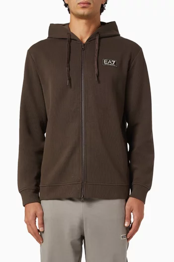 Logo Patch Hoodie in Jersey