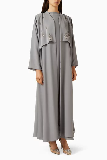 طقم عباية كريب مسامي، 3 قطع
