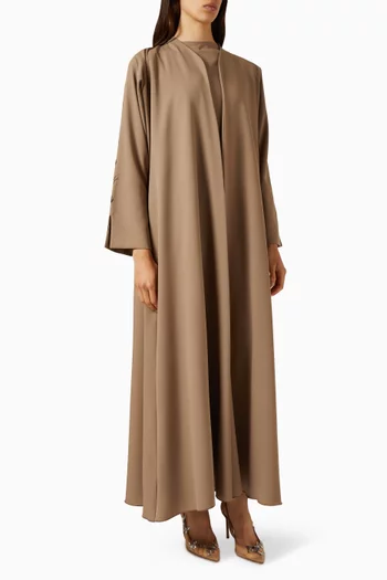 طقم عباية كريب مسامي، 3 قطع