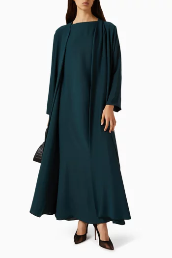 طقم عباية كريب مسامي، 3 قطع