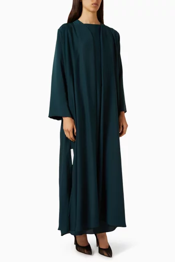 طقم عباية كريب مسامي، 3 قطع