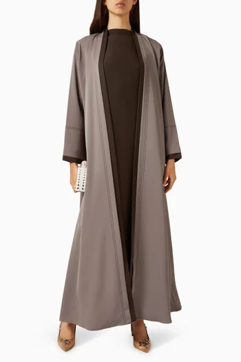 طقم عباية كريب مسامي، 3 قطع