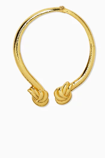 Samara Choker Necklace in 22kt Gold-plated Brass