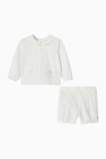 Woven Blouse & Shorts Set