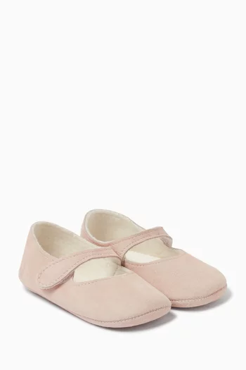 Alaia Woven Newborn Strap Shoes