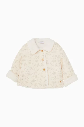 Woven Floral Parka