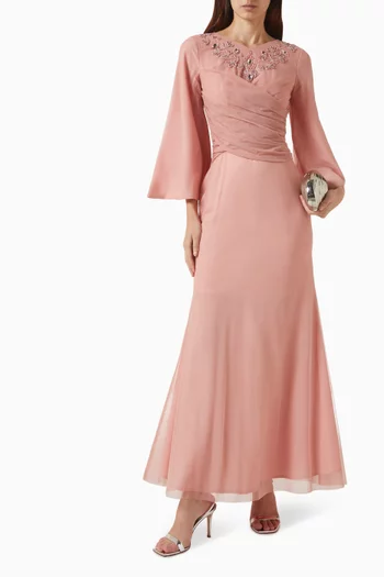 Embellished Maxi Dress in Tulle