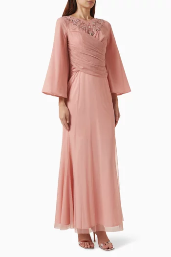 Embellished Maxi Dress in Tulle