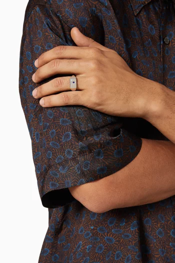 Orbit Signet Ring in Sterling Silver