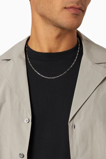3mm Figaro Chain Necklace in Sterling Silver
